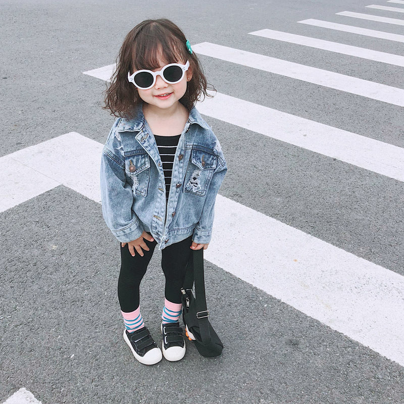Girl Embroidery Denim Jacket Kids Flowers Casual Jeans Short Jacket 4-14  Years | Wish